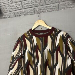 Vintage Norm Thompson TUNDRA 3D Geometric Sweater Crewneck Men's XL